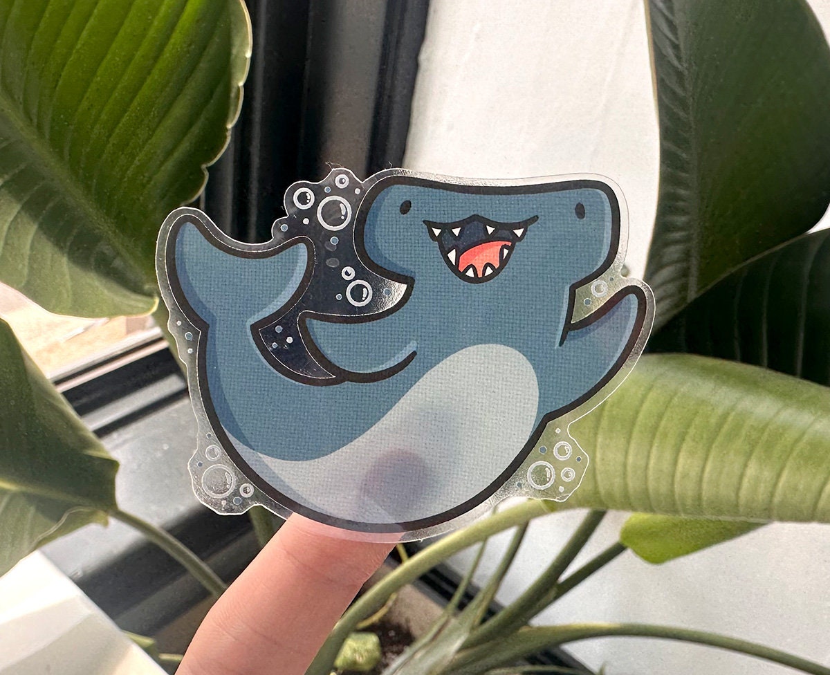 Hammerhead Shark Clear Sticker