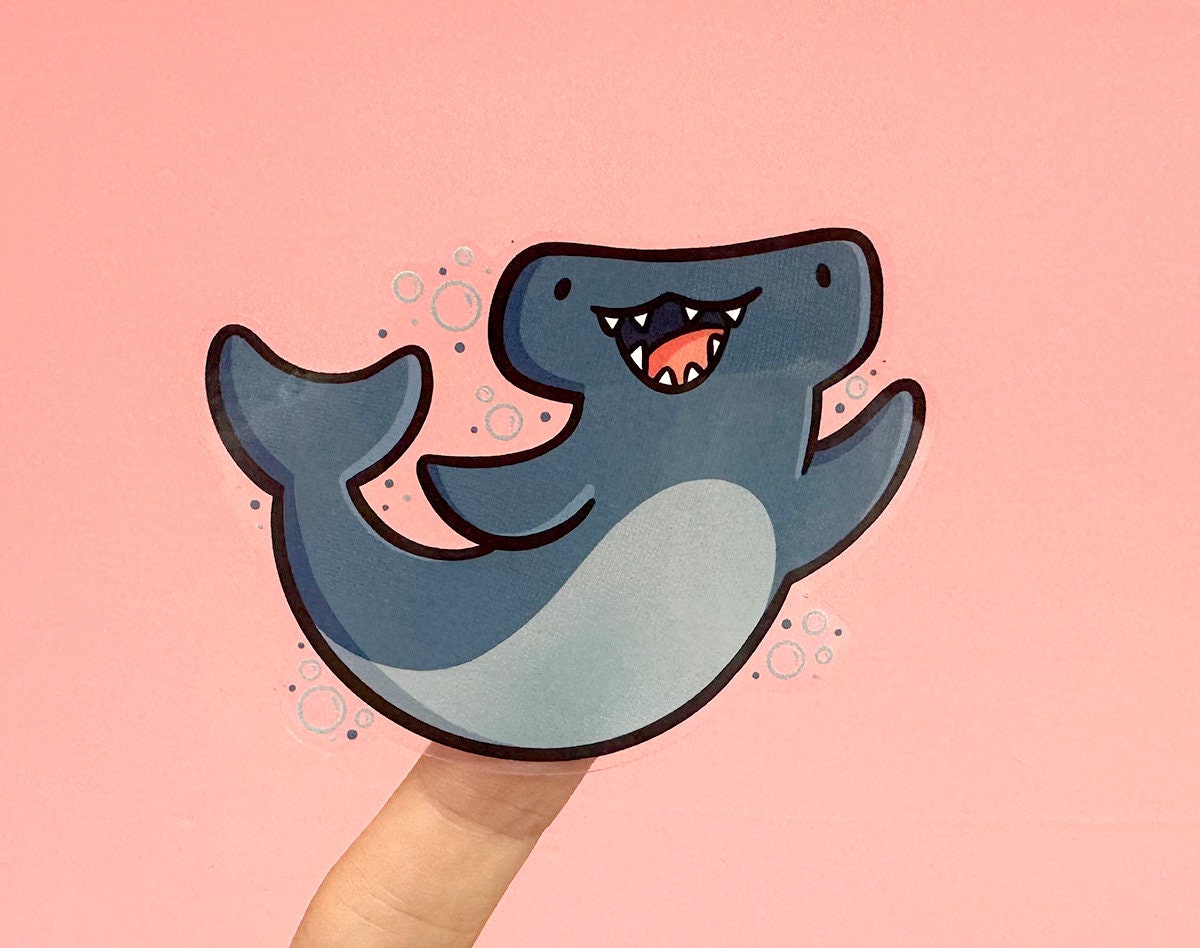 Hammerhead Shark Clear Sticker