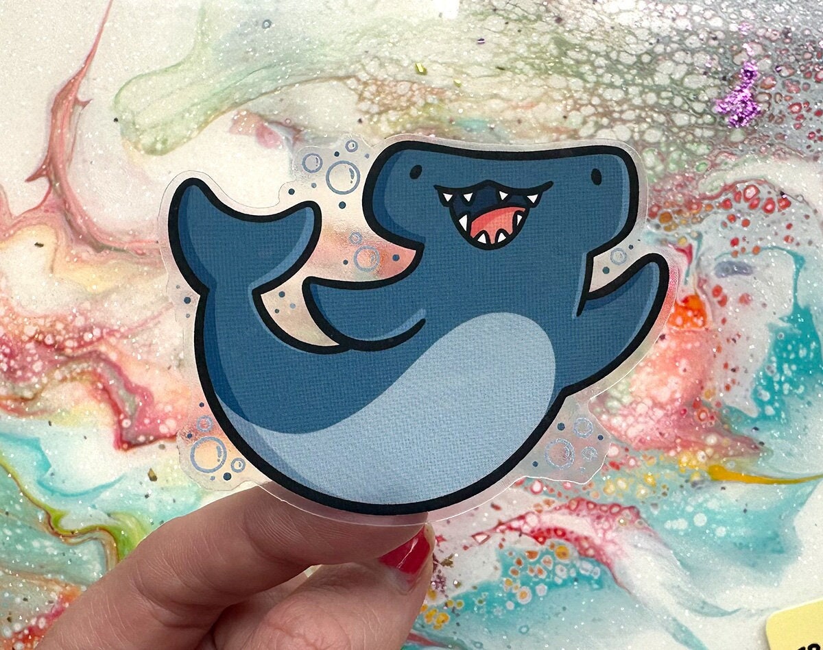 Hammerhead Shark Clear Sticker