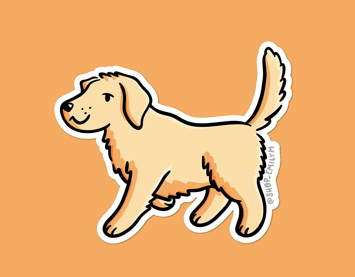 Labrador Retriever Sticker (Yellow)