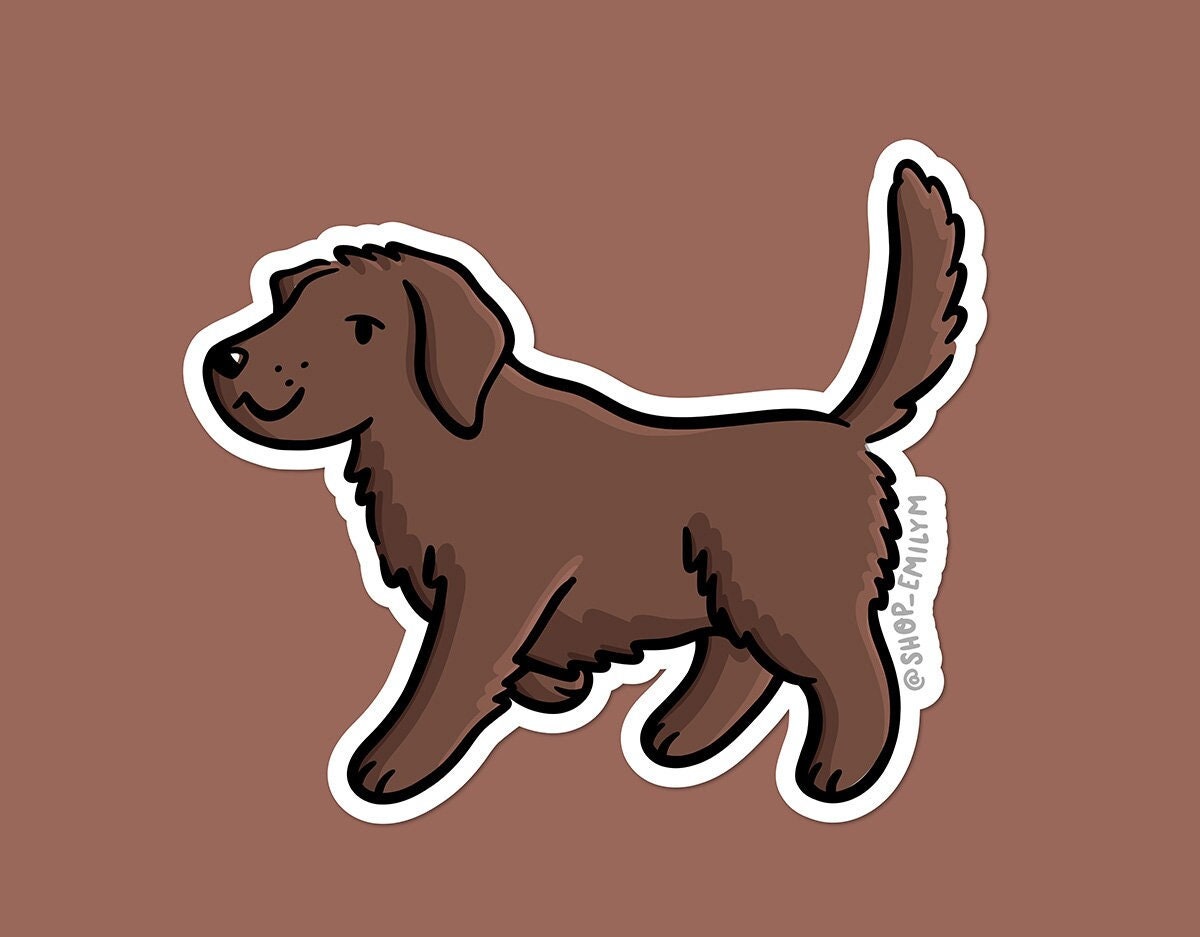 Labrador Retriever Sticker (Chocolate)