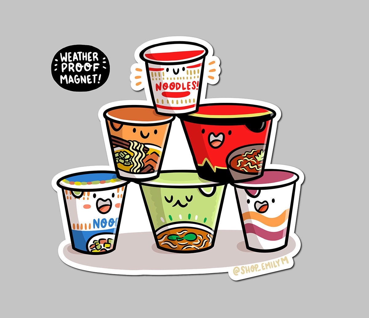 Instant Ramen Cups Magnet