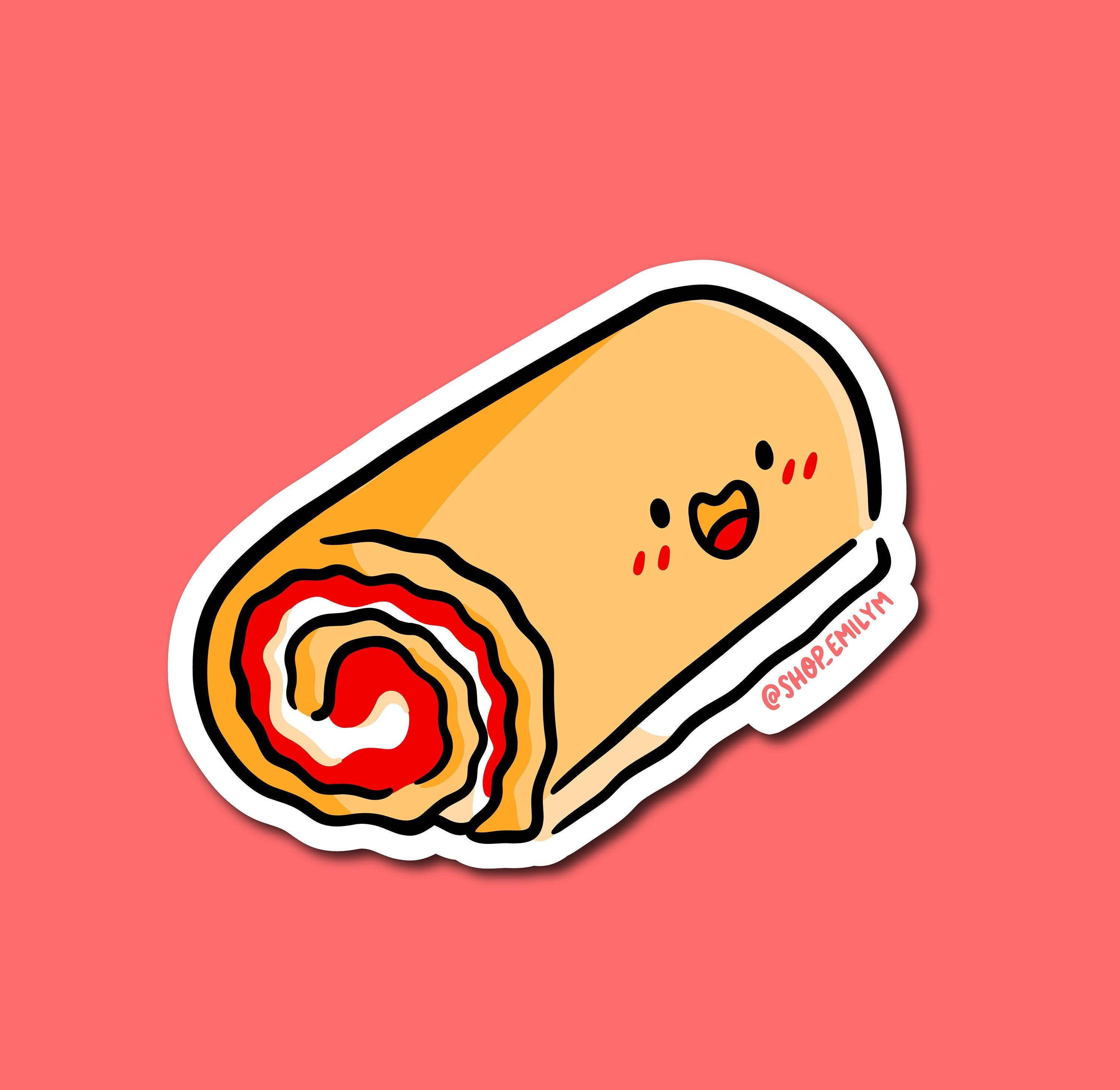 Strawberry Roll Sticker