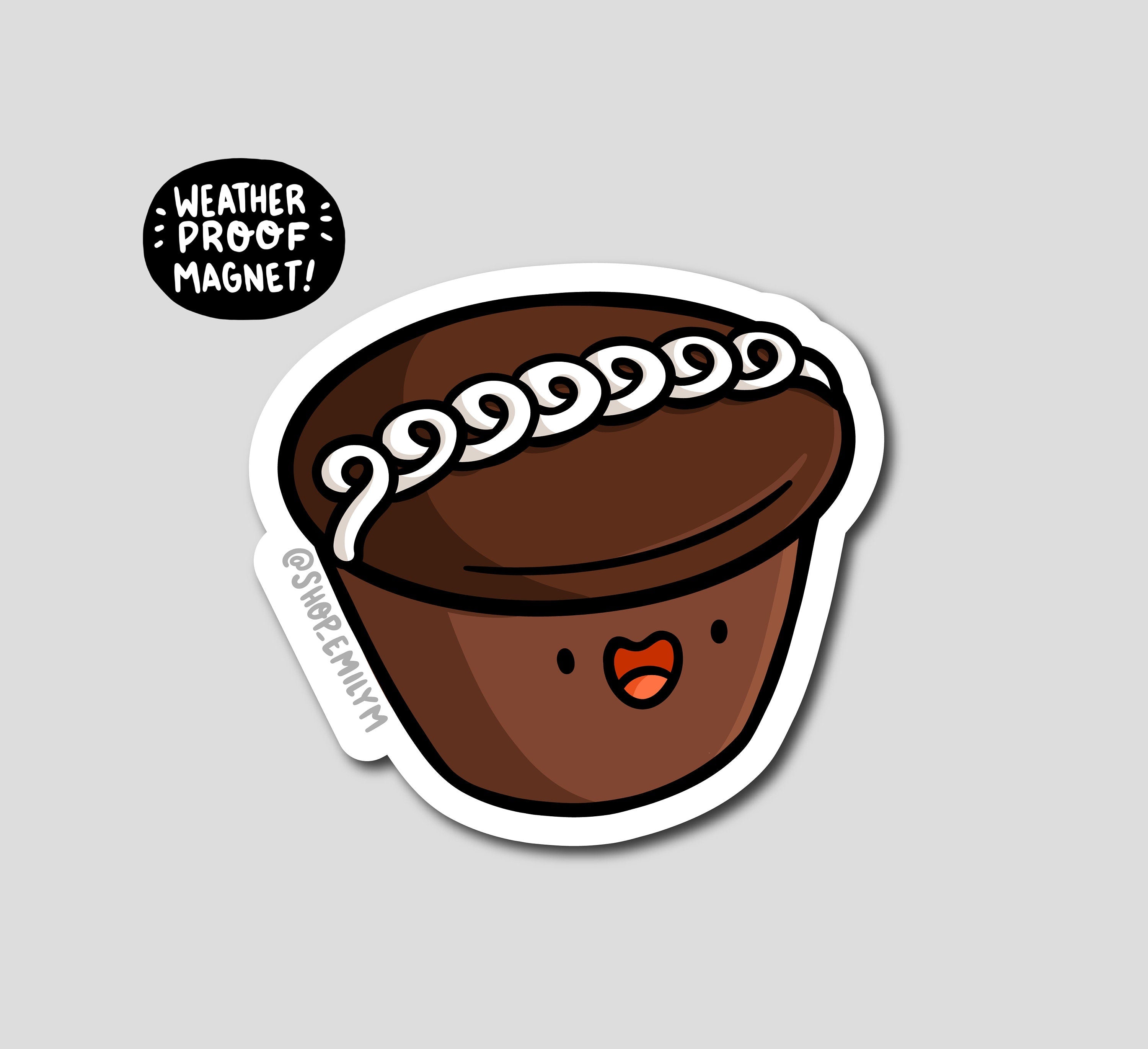 Chocolate Swirl Cupcake Magnet