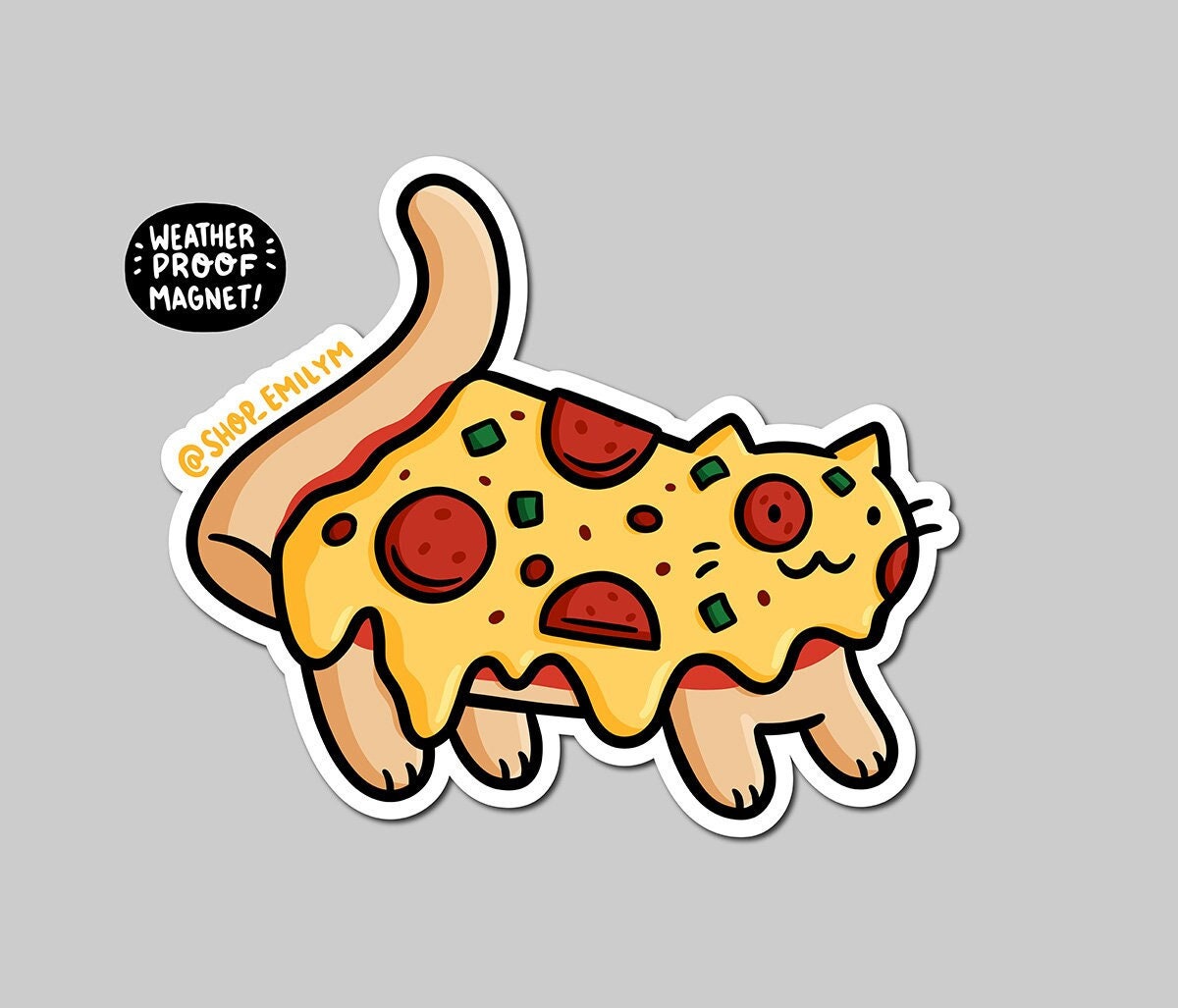 Pizza Cat Magnet