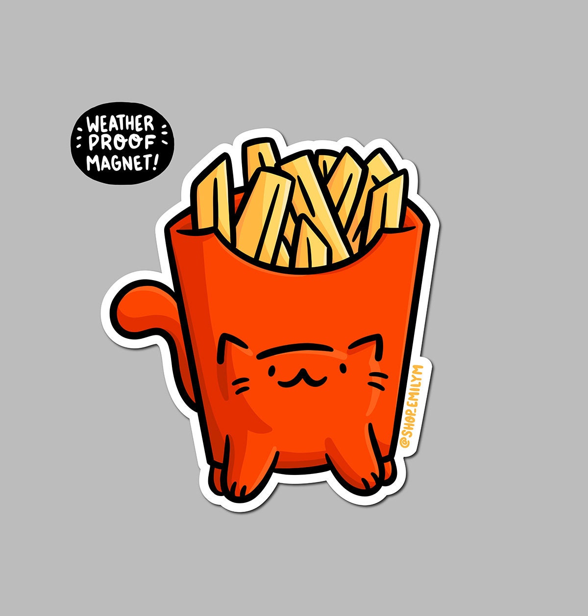 French Fry Cat Magnet