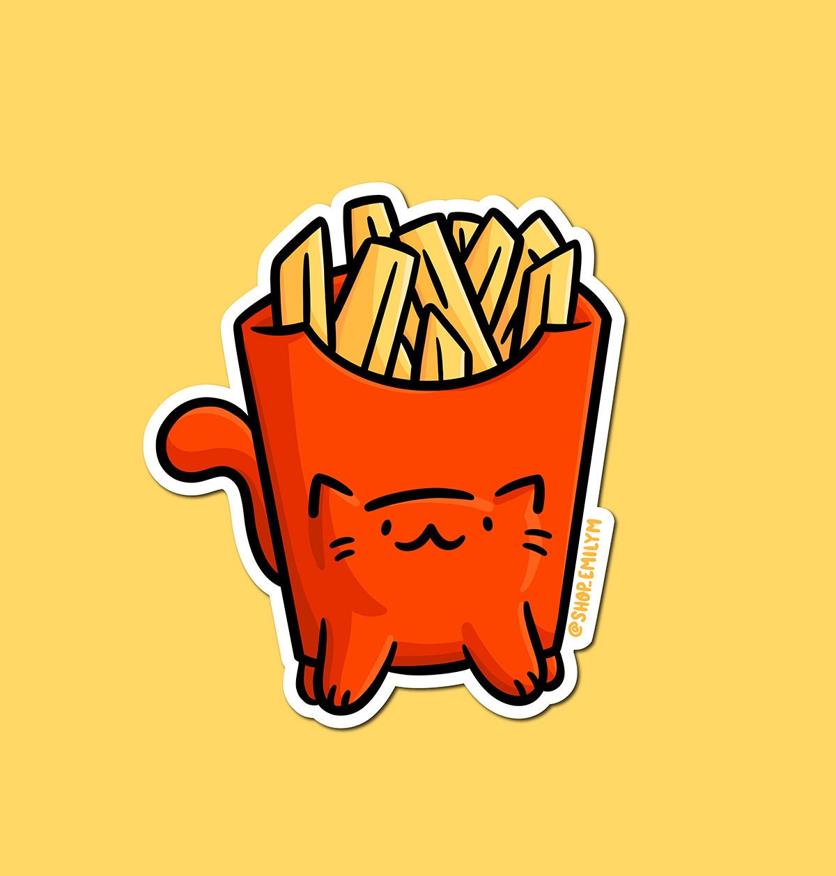 French Fry Cat Magnet