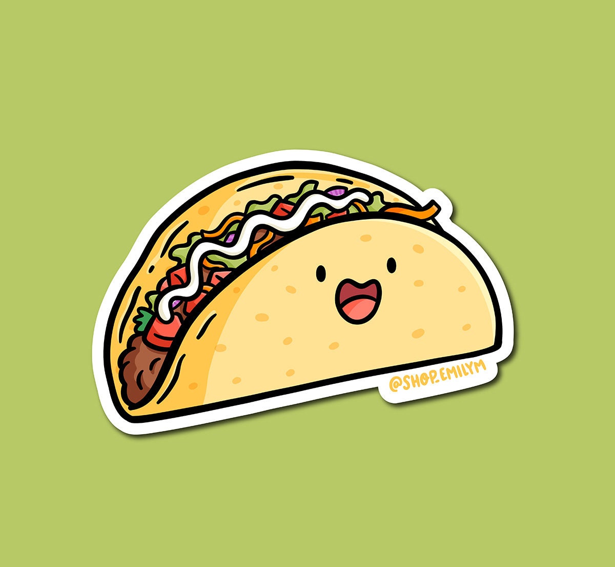 Taco Sticker