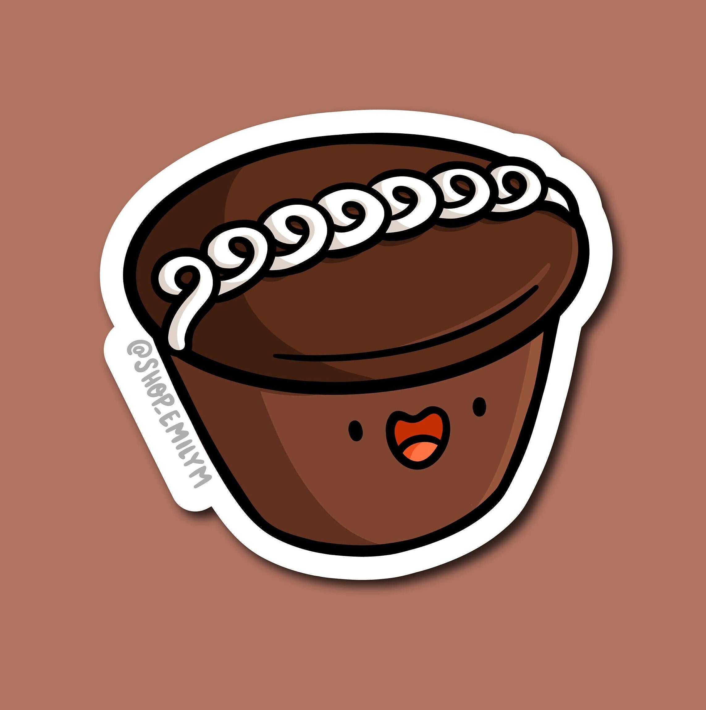 Chocolate Swirl Cake Sticker