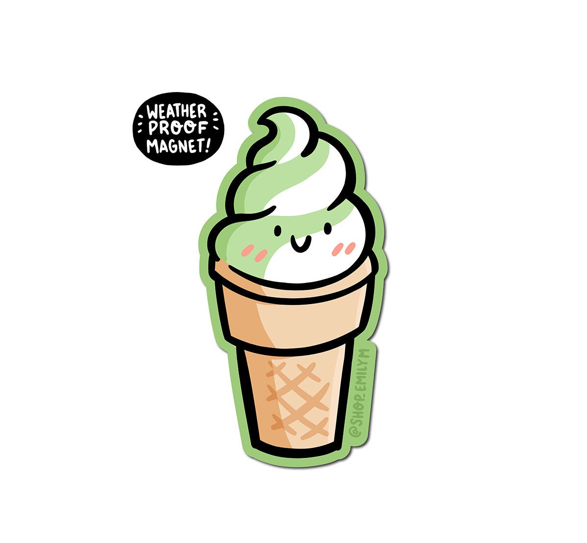Matcha Twist Ice Cream Magnet