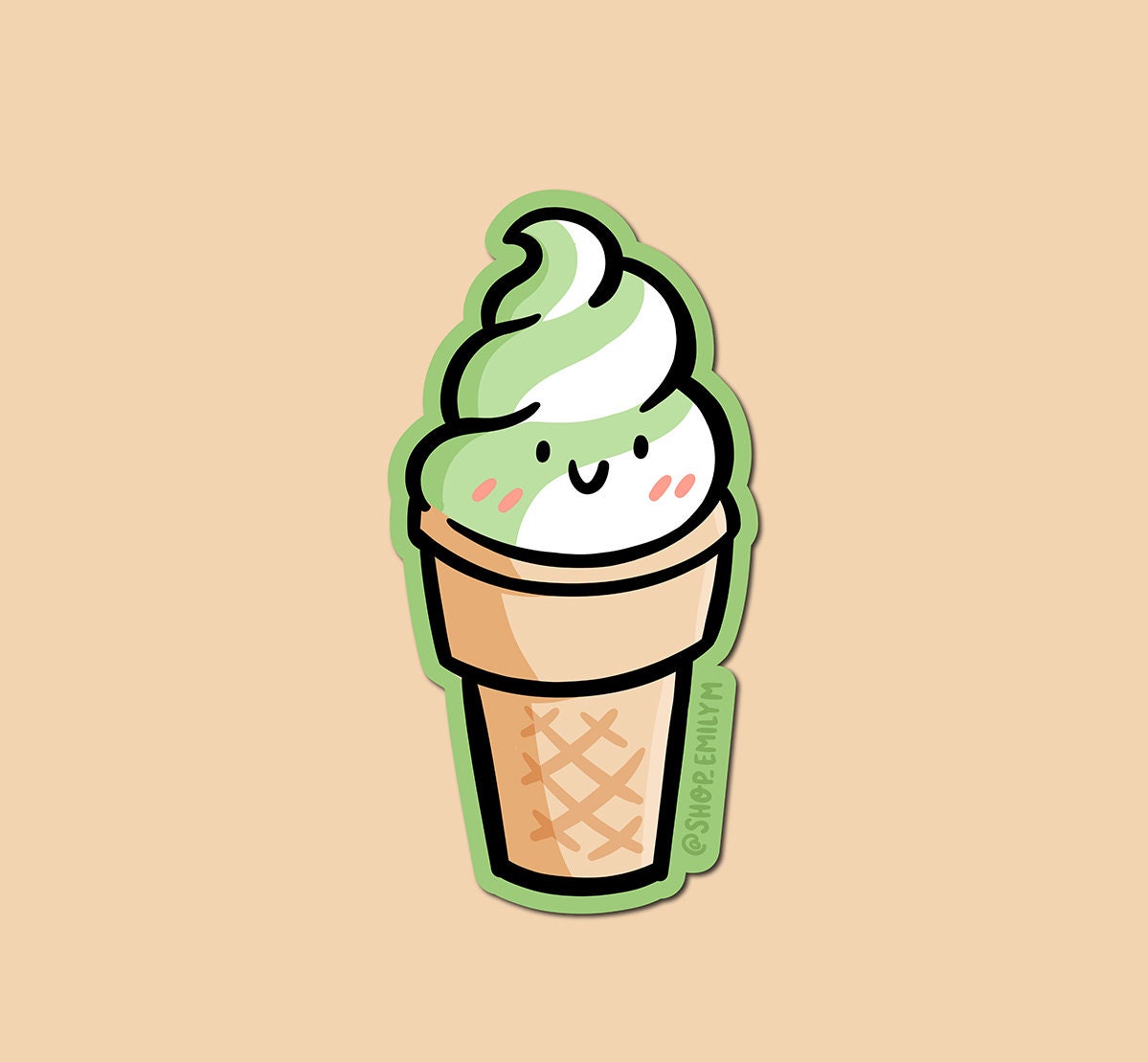 Matcha Twist Ice Cream Magnet