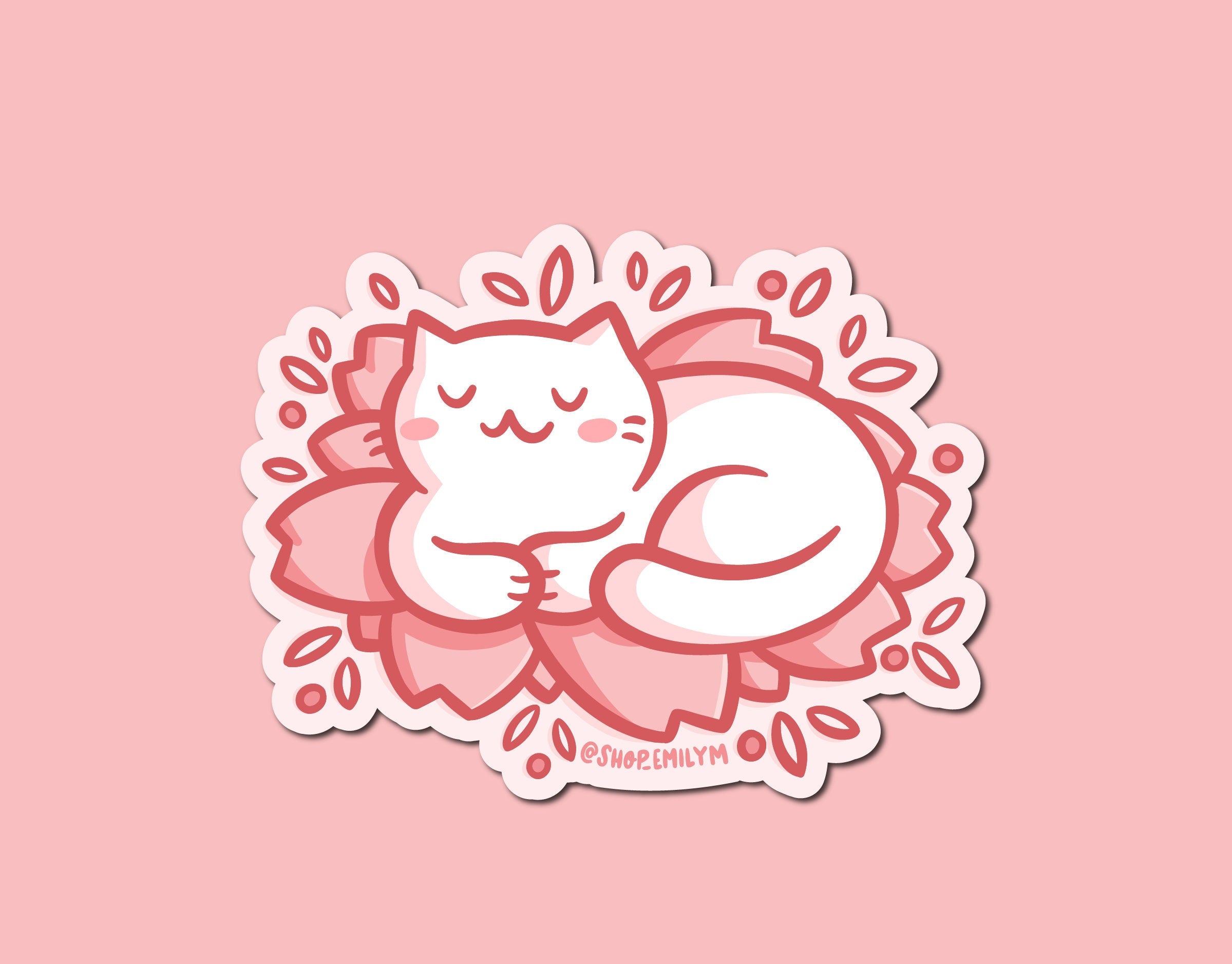 Sakura Cat Sticker