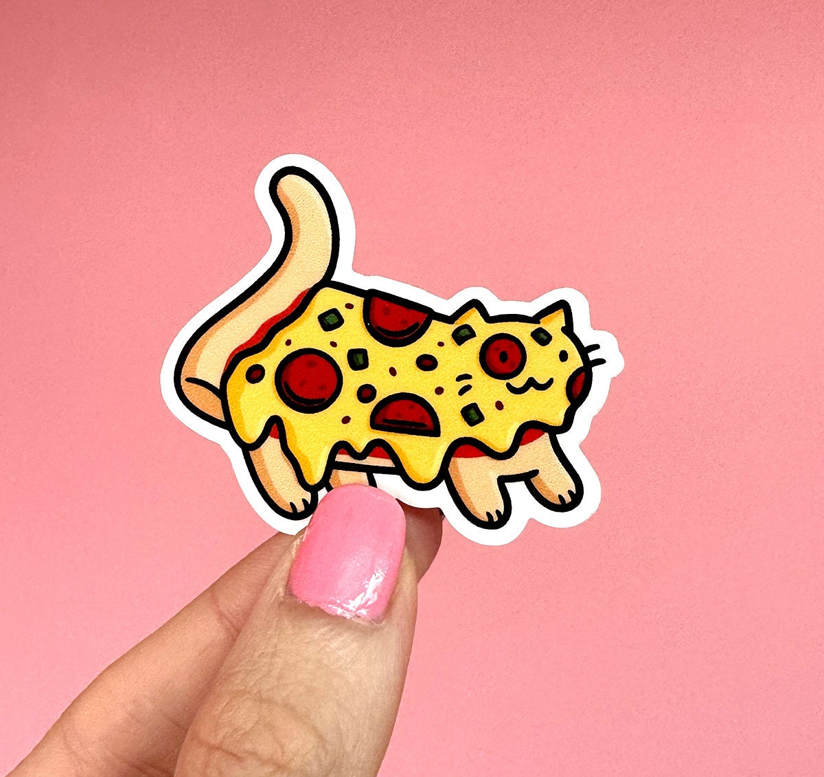 Pizza Cat Mini Sticker