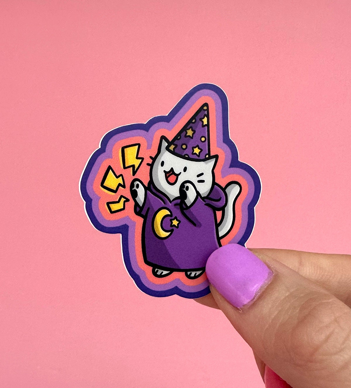 Wizard Kitty Mini Sticker