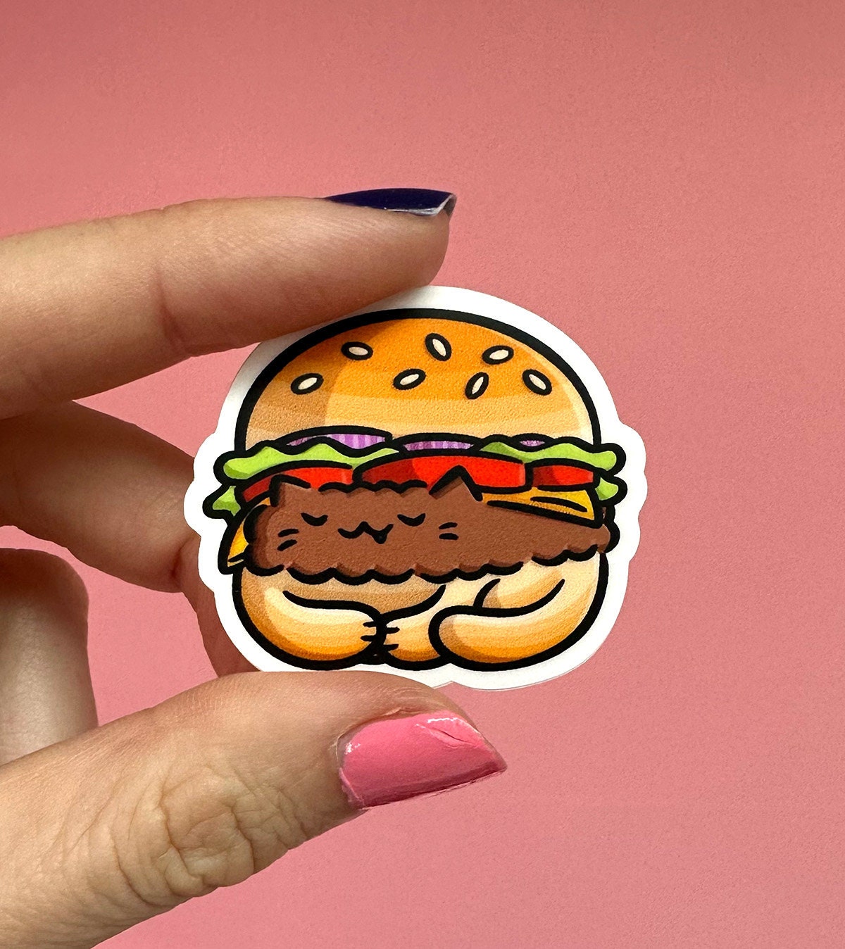 Cheesebuger Cat Mini Sticker