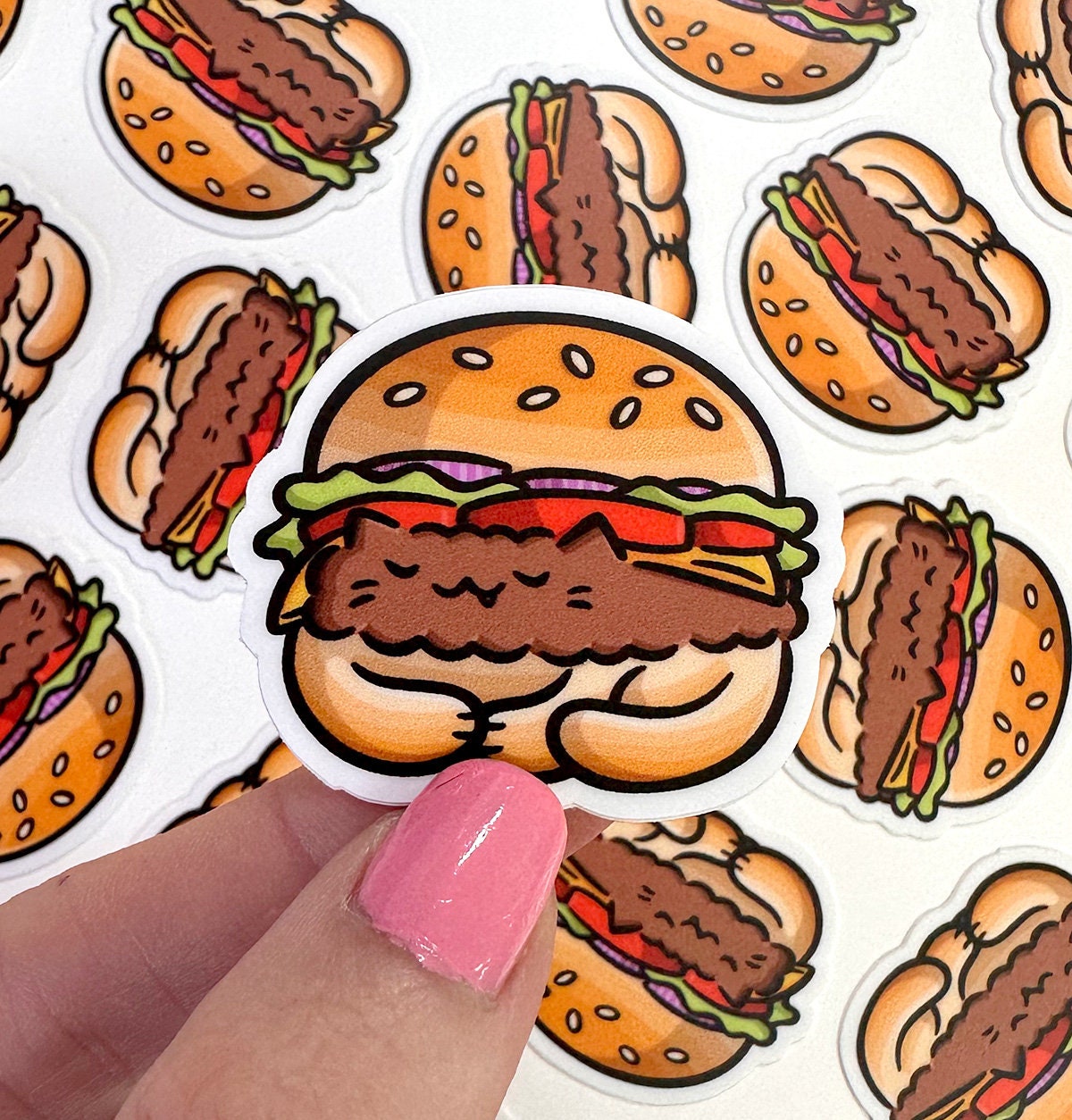 Cheesebuger Cat Mini Sticker