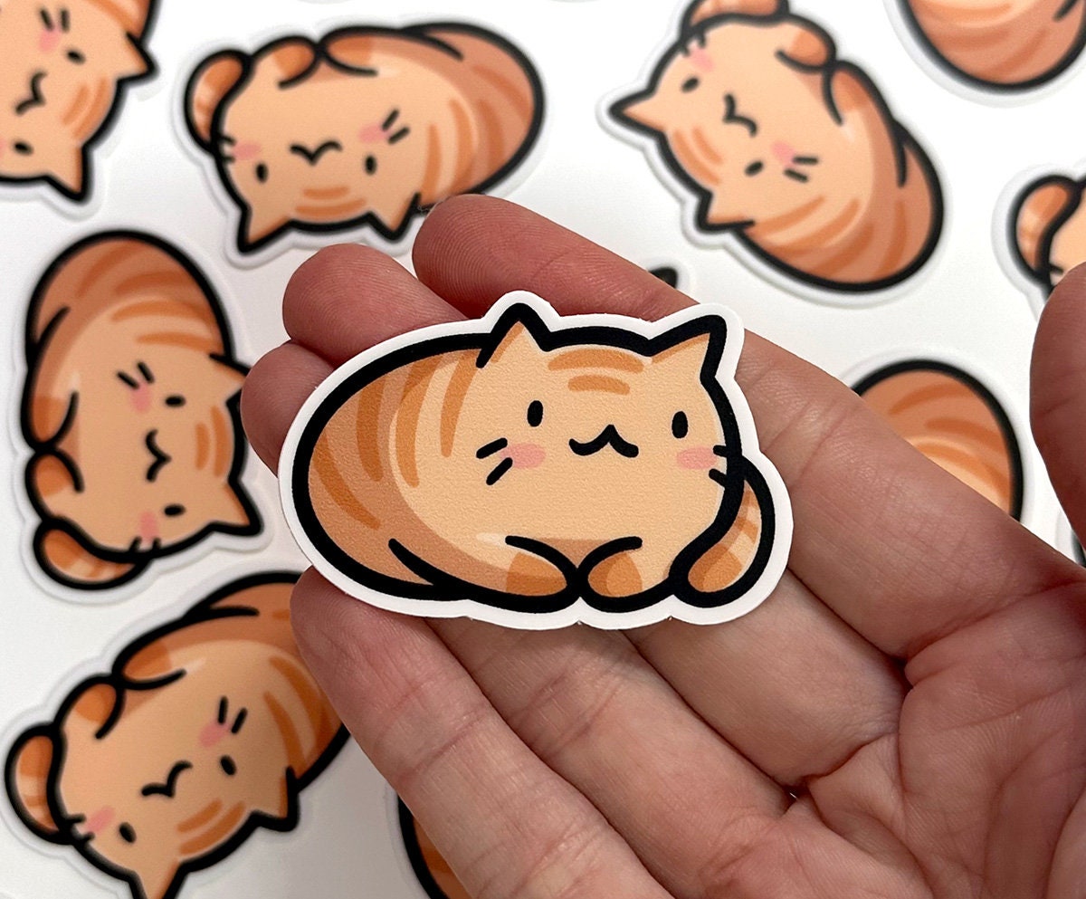 Orange Cat Mini Sticker