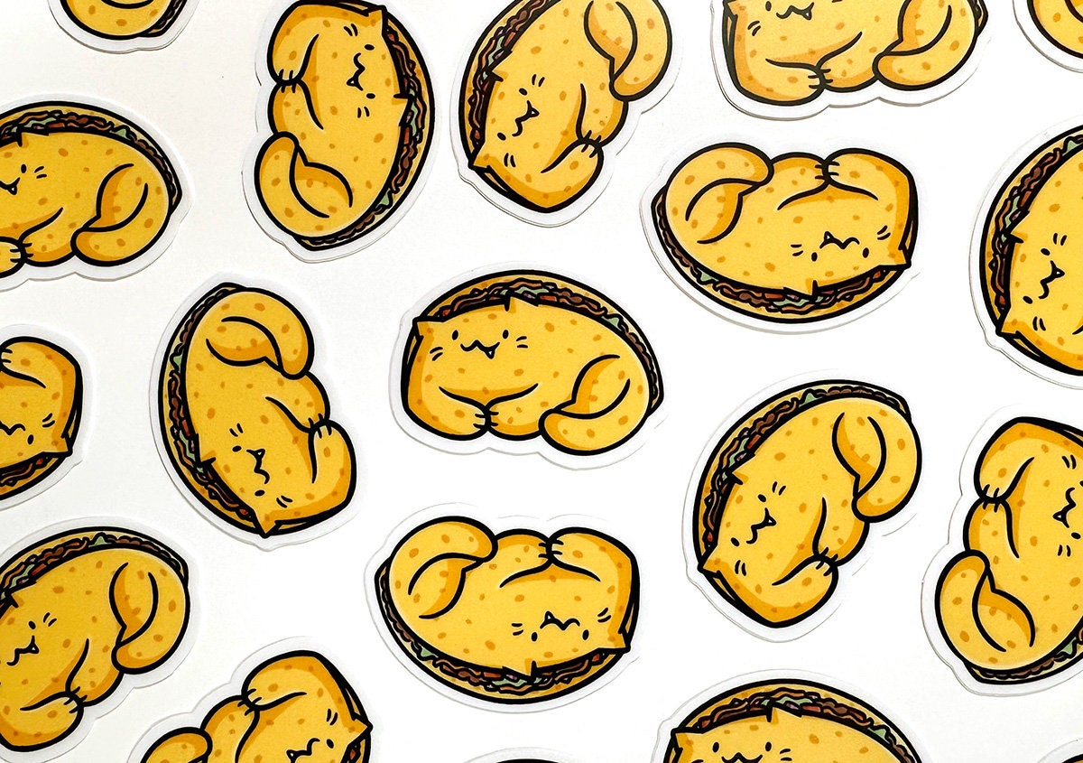 Taco Cat Mini Sticker