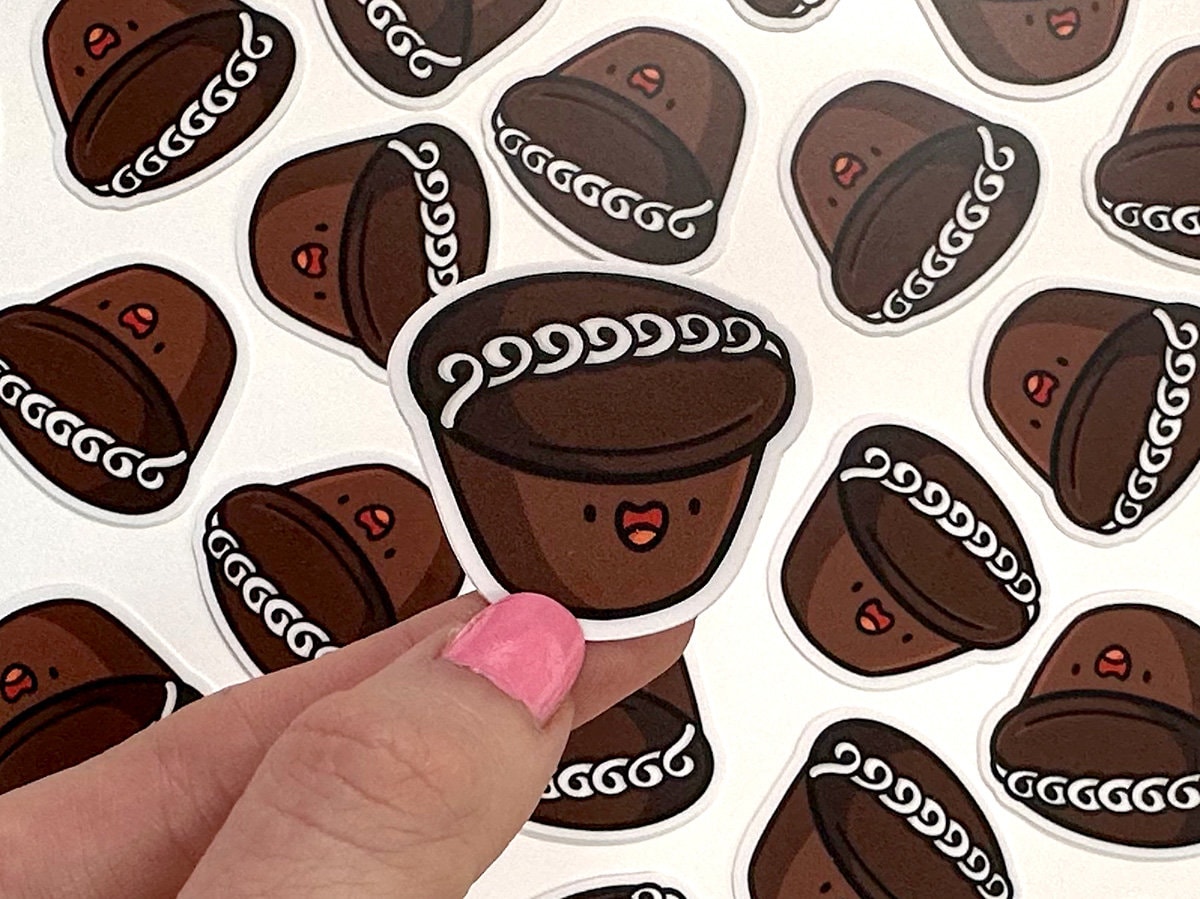 Chocolate Swirl Cupcake Mini Sticker