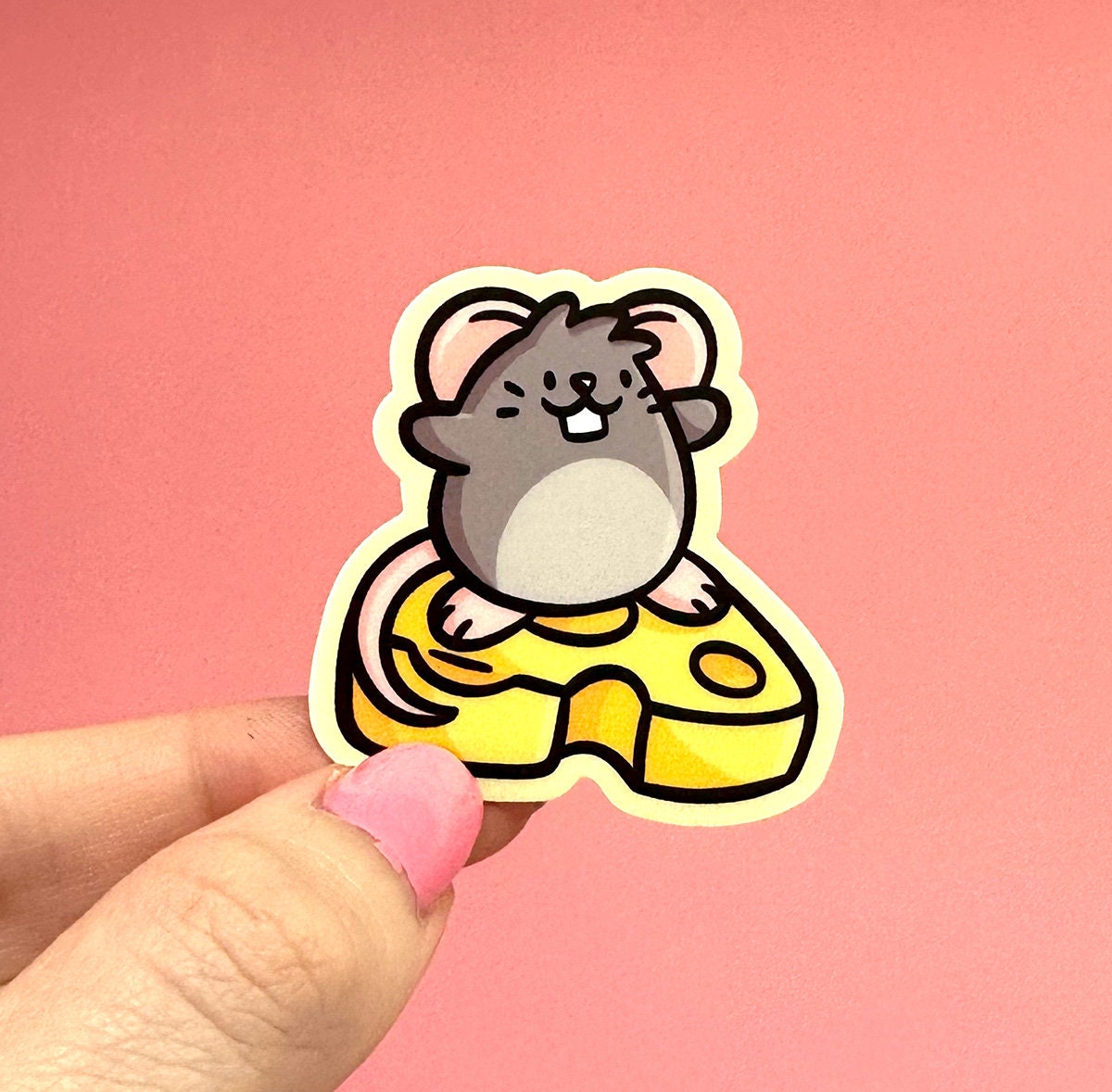 Surfing Mouse Mini Sticker