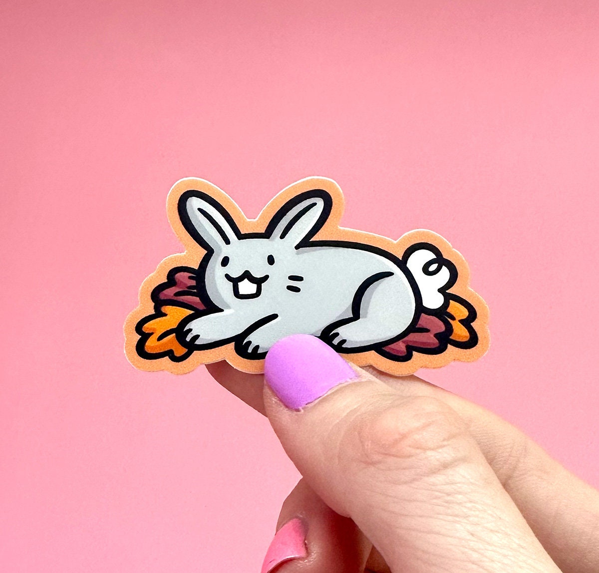 Fall Bunny Mini Sticker