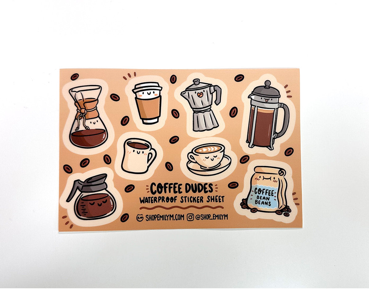 Coffee Dudes Sticker Sheet