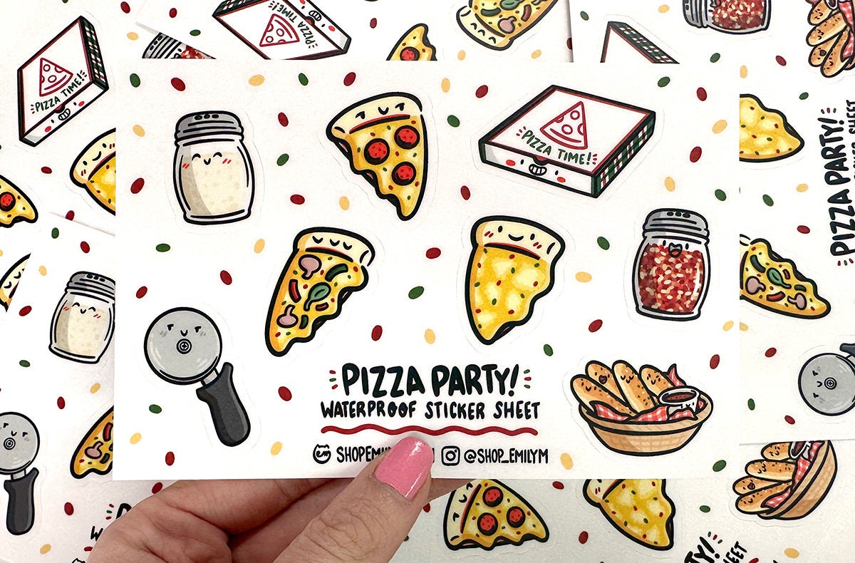 Pizza Party Sticker Sheet