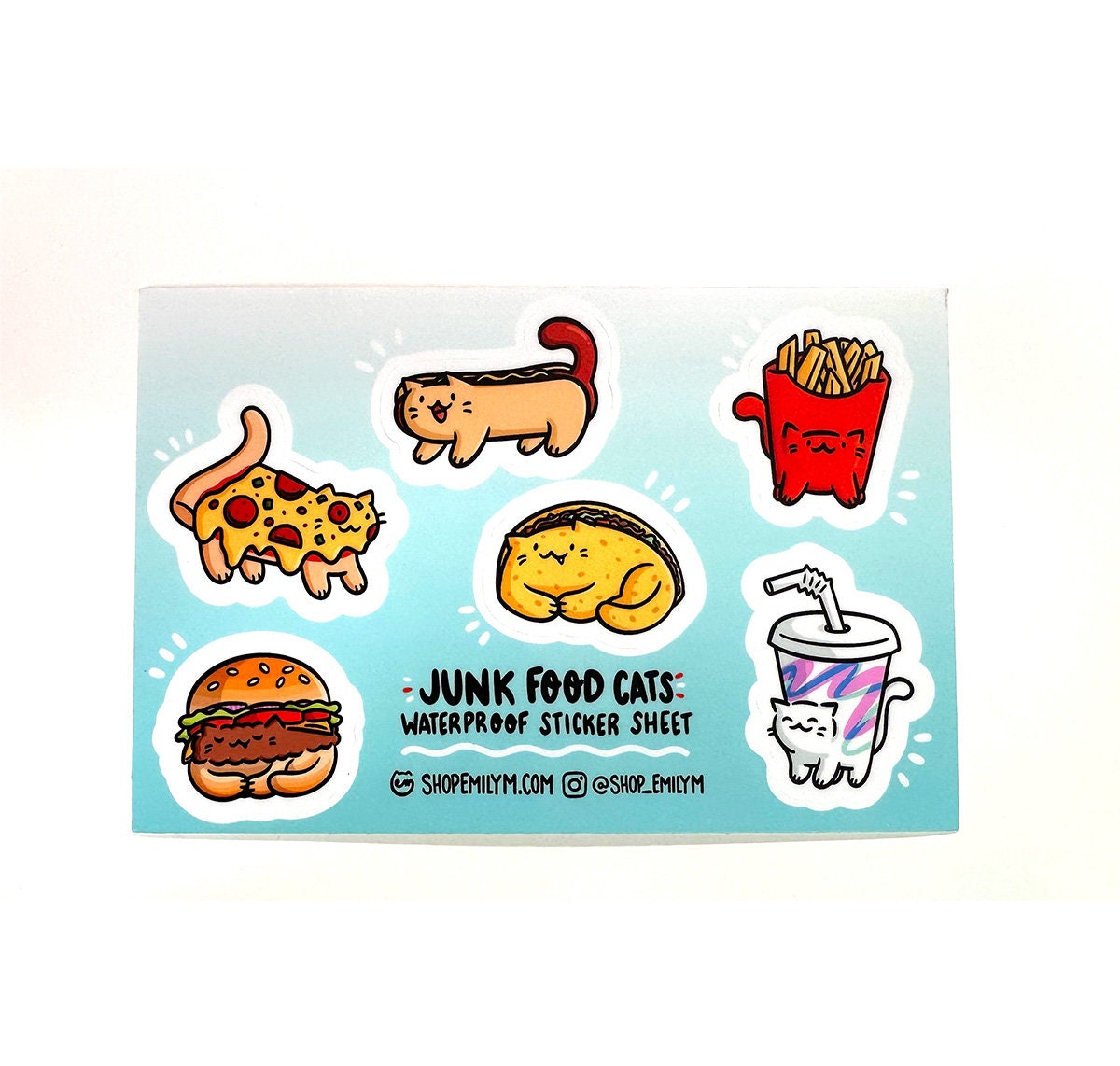 Junk Food Cats Sticker Sheet