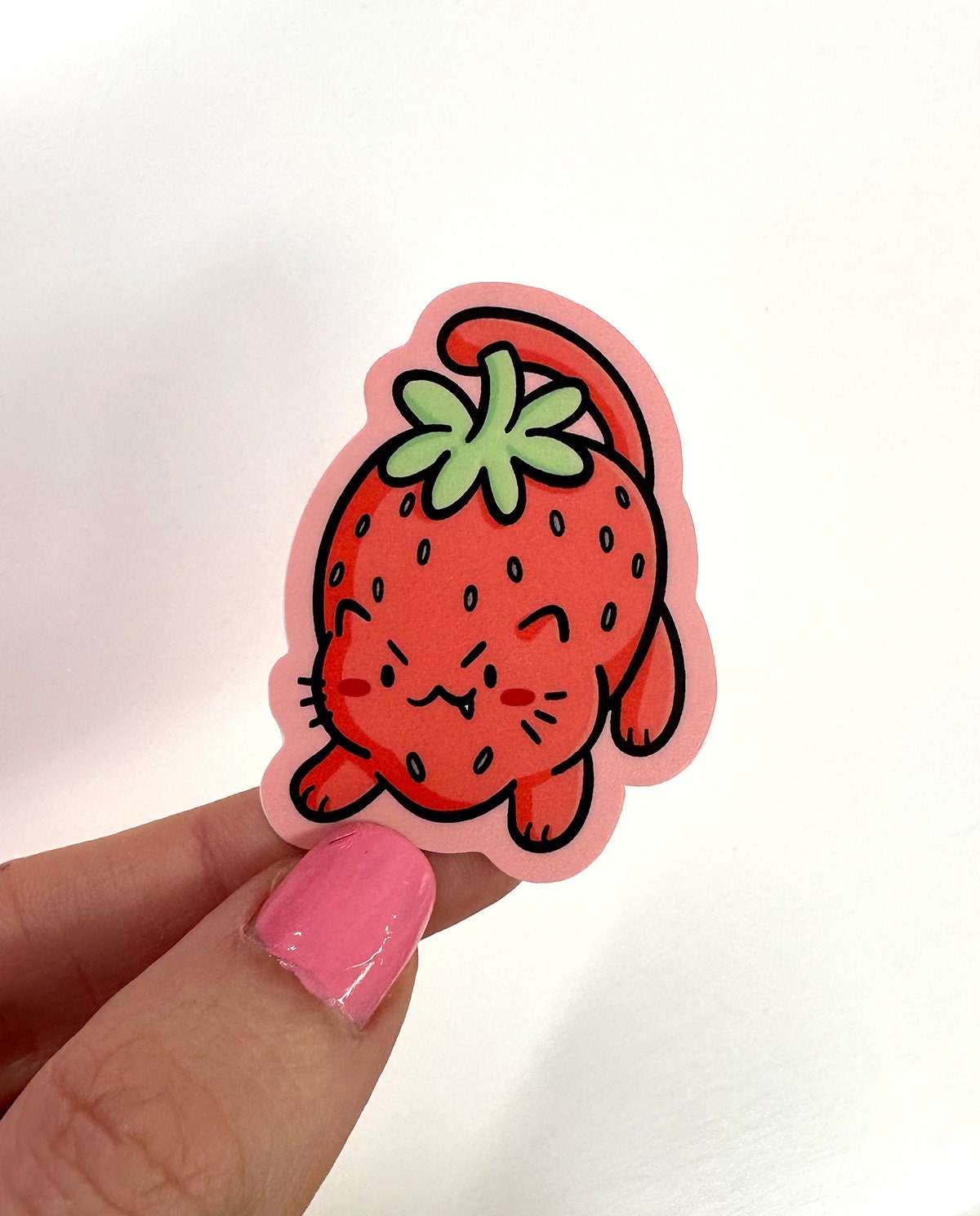Strawberry Cat Mini Sticker