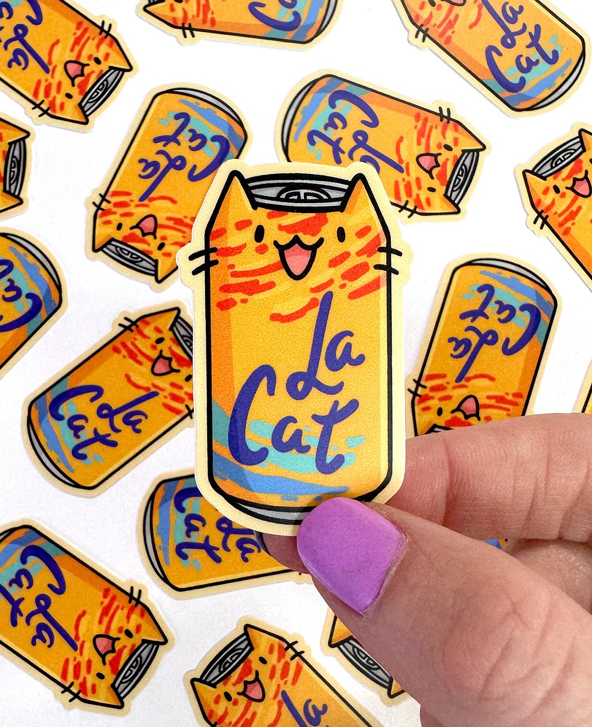 La Cat (Orange) Mini Sticker