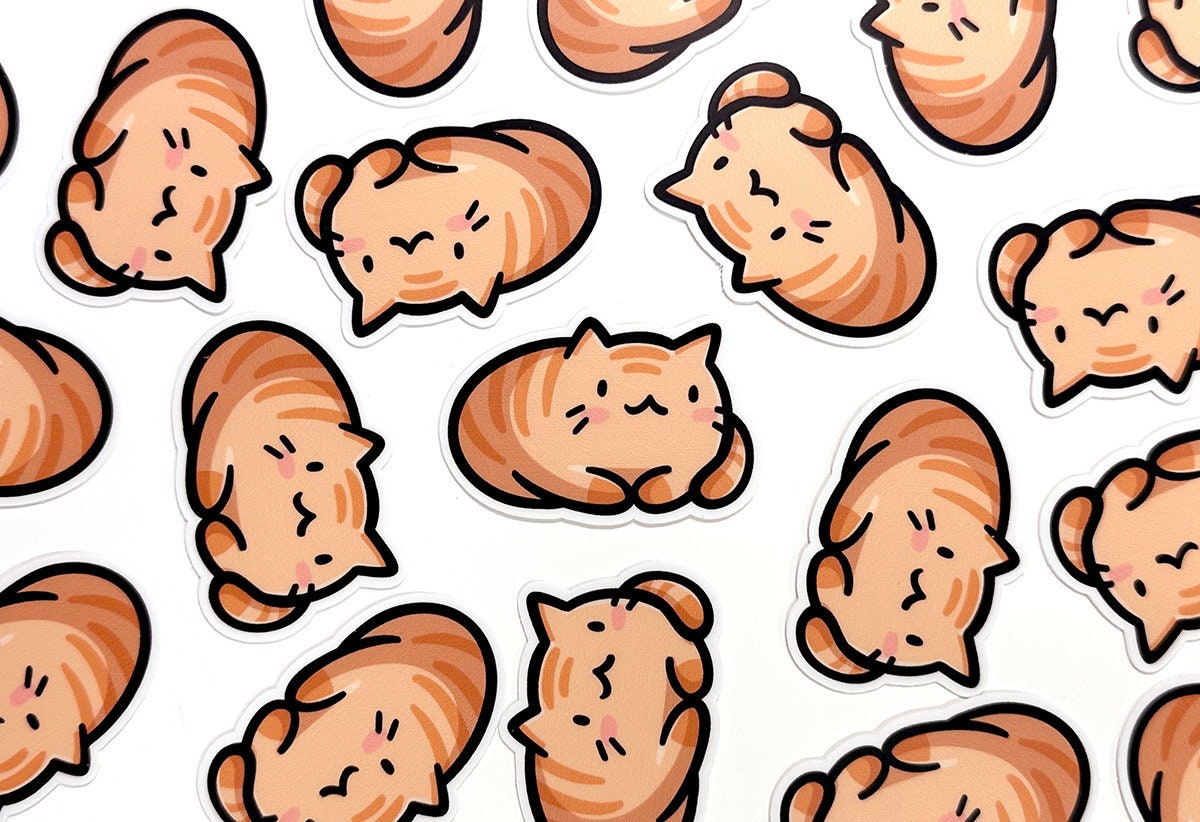 Orange Cat Mini Sticker
