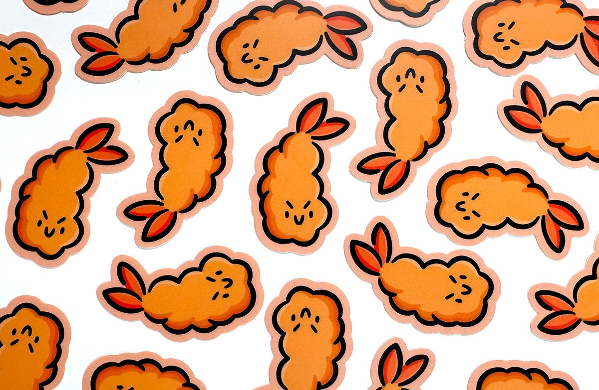 Shrimp Mini Sticker