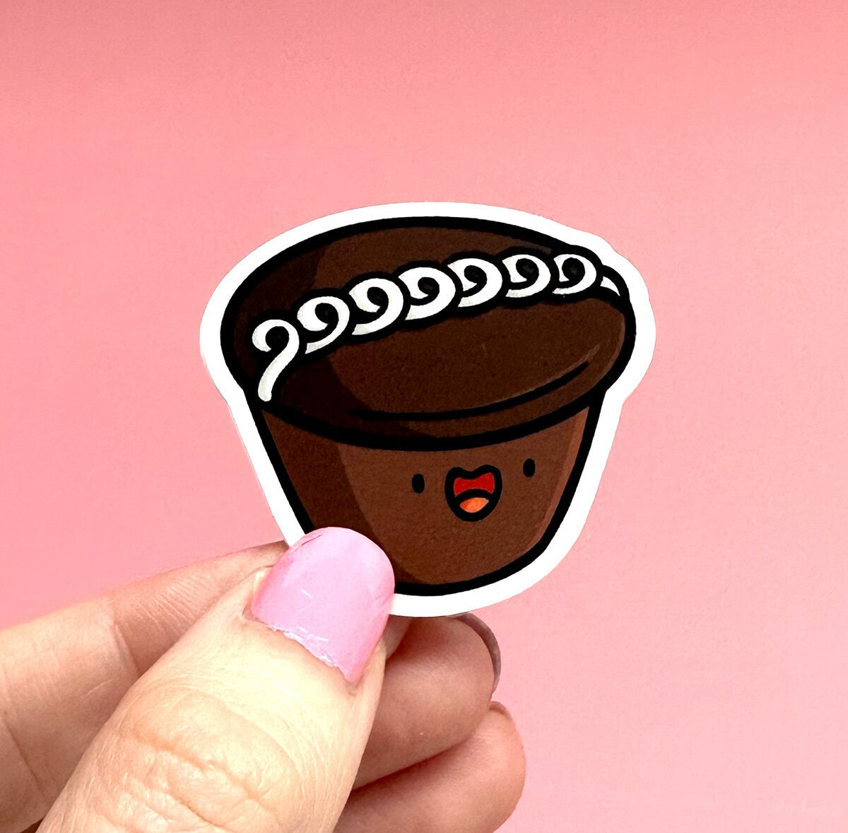 Chocolate Swirl Cupcake Mini Sticker