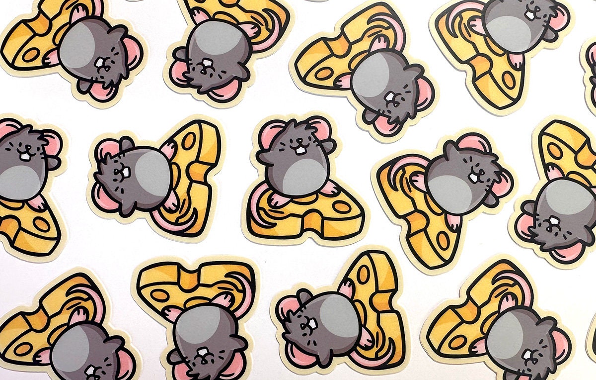 Surfing Mouse Mini Sticker