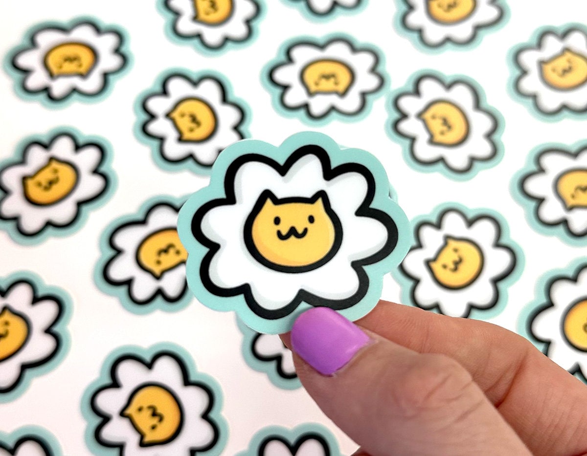 Daisy Cat Mini Sticker