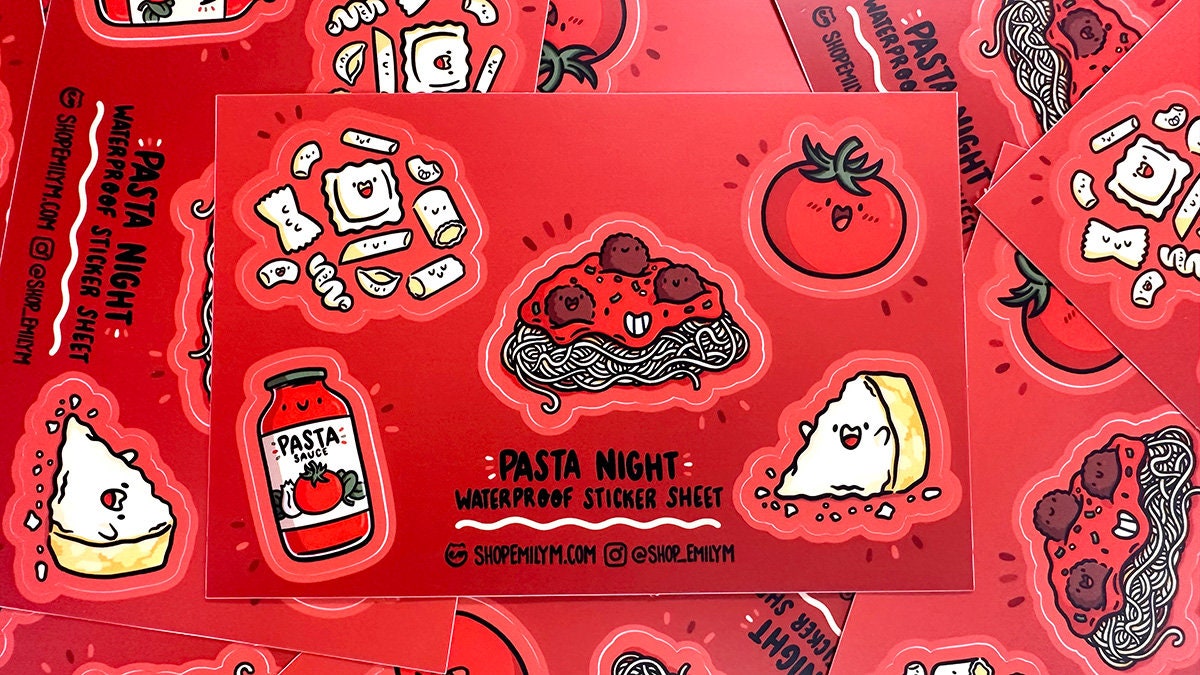 Pasta Night Sticker Sheet