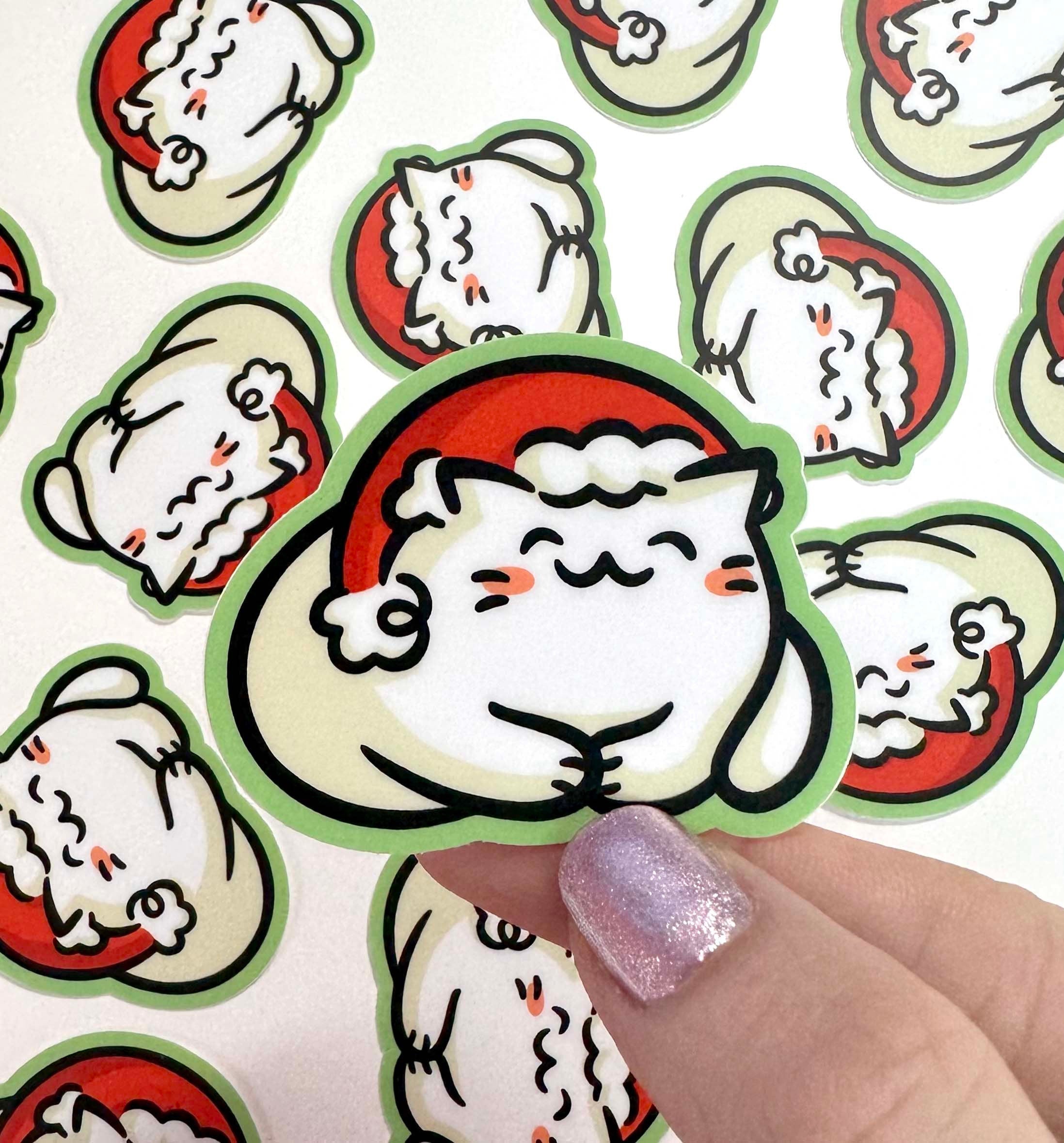 Santa Kitty Mini Sticker