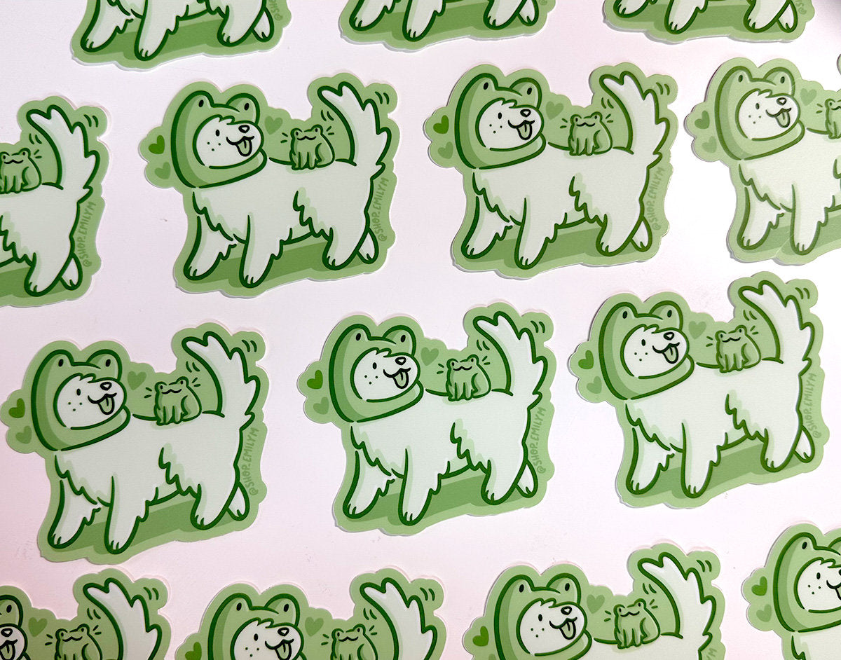 Frog Dog Sticker