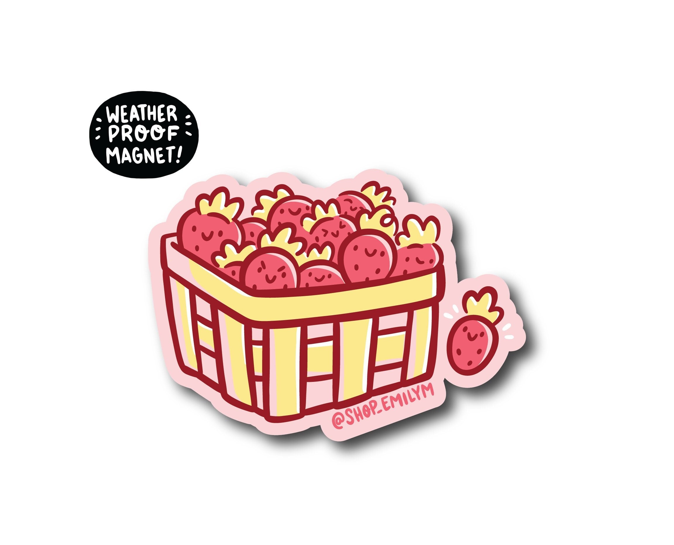 Basket of Strawberries Magnet