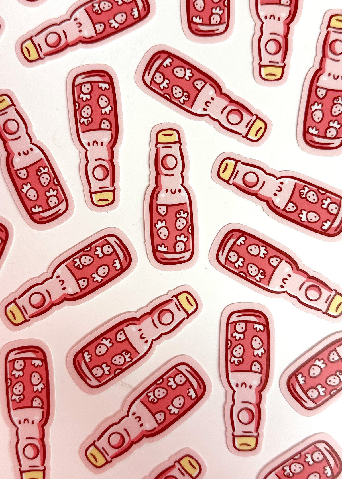 Strawberry Bottled Soda Mini Sticker