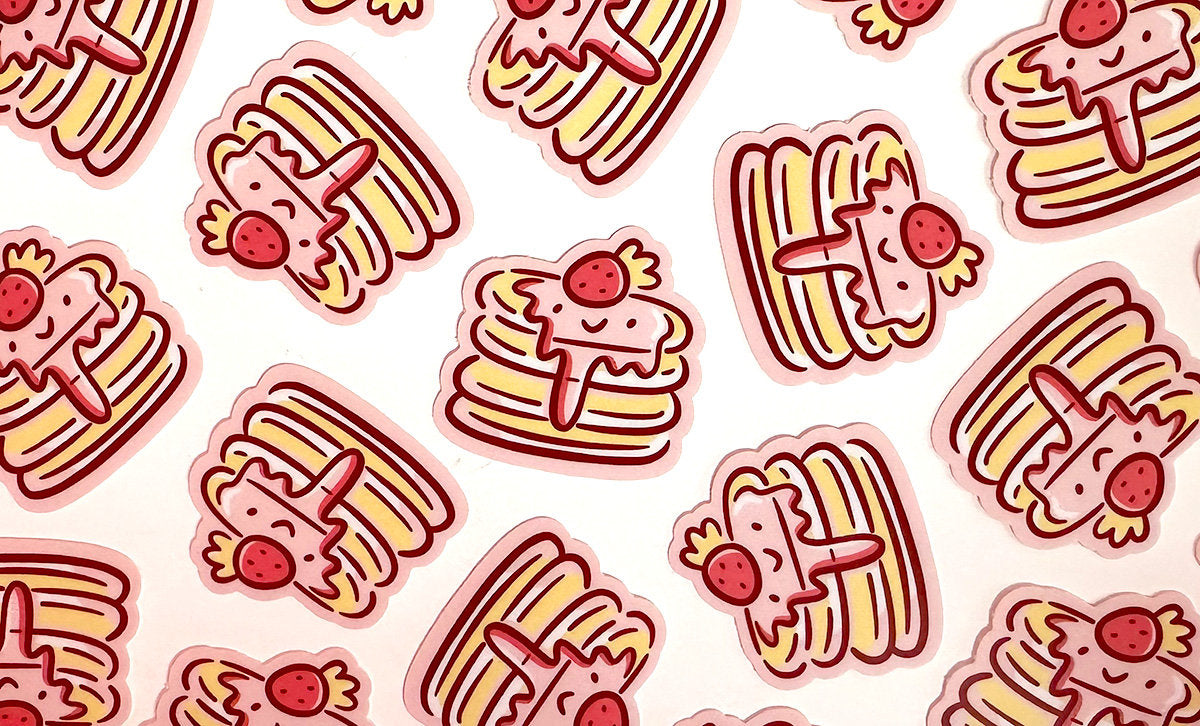 Strawberry Pancakes Mini Sticker