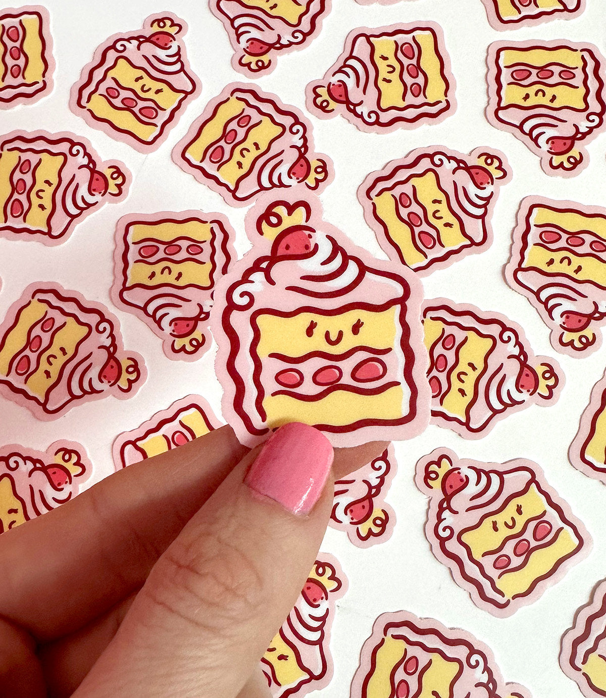 Strawberry Cake Mini Sticker