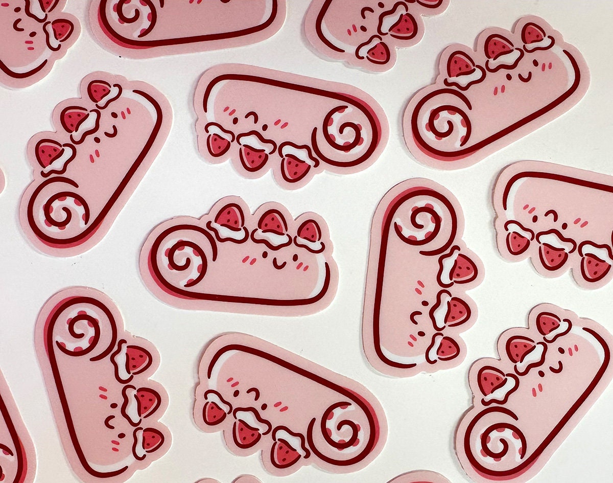 Strawberry Roll Mini Sticker