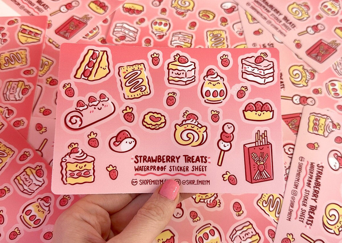 Strawberry Treats Sticker Sheet
