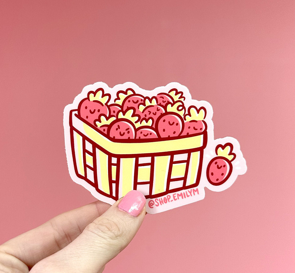 Basket of Strawberries Sticker