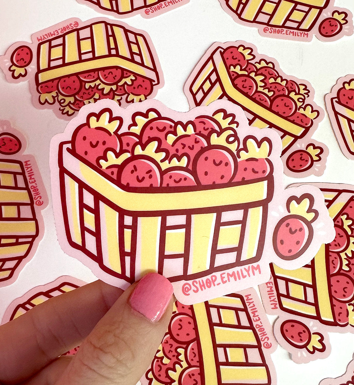Basket of Strawberries Sticker
