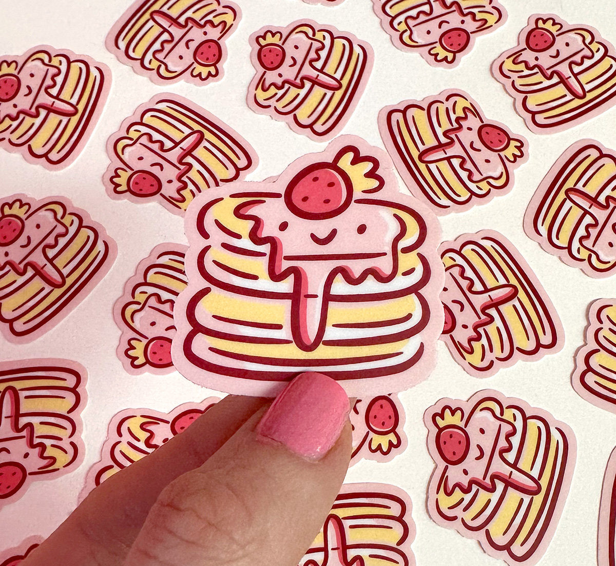 Strawberry Pancakes Mini Sticker