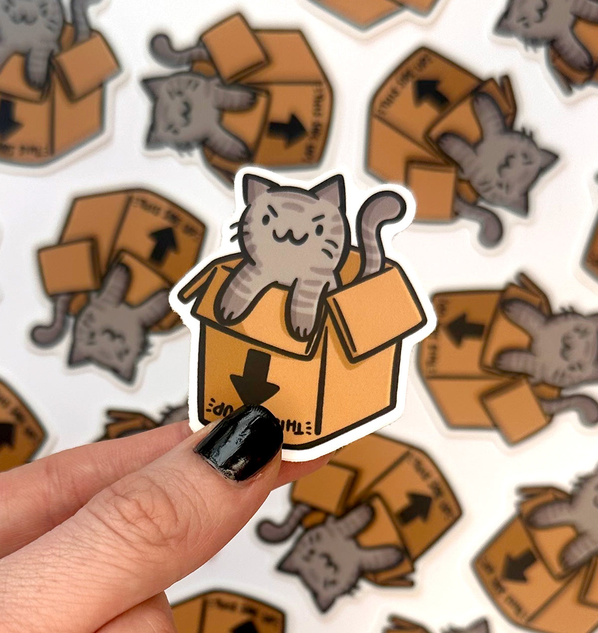 Box Cat Mini Sticker
