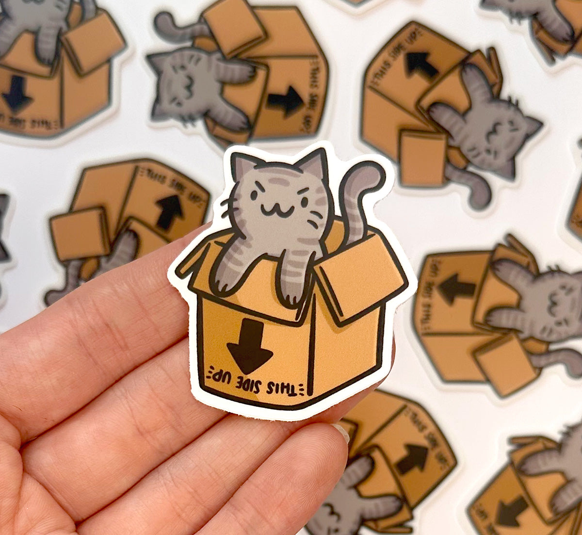 Box Cat Mini Sticker