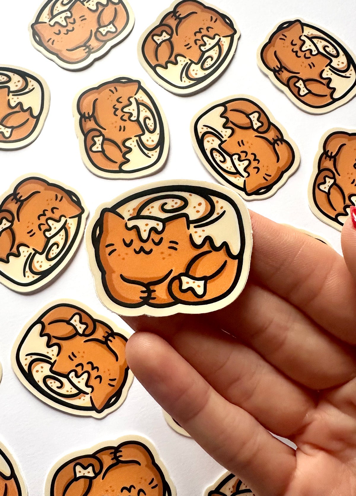 Cinnamon Roll Cat Mini Sticker